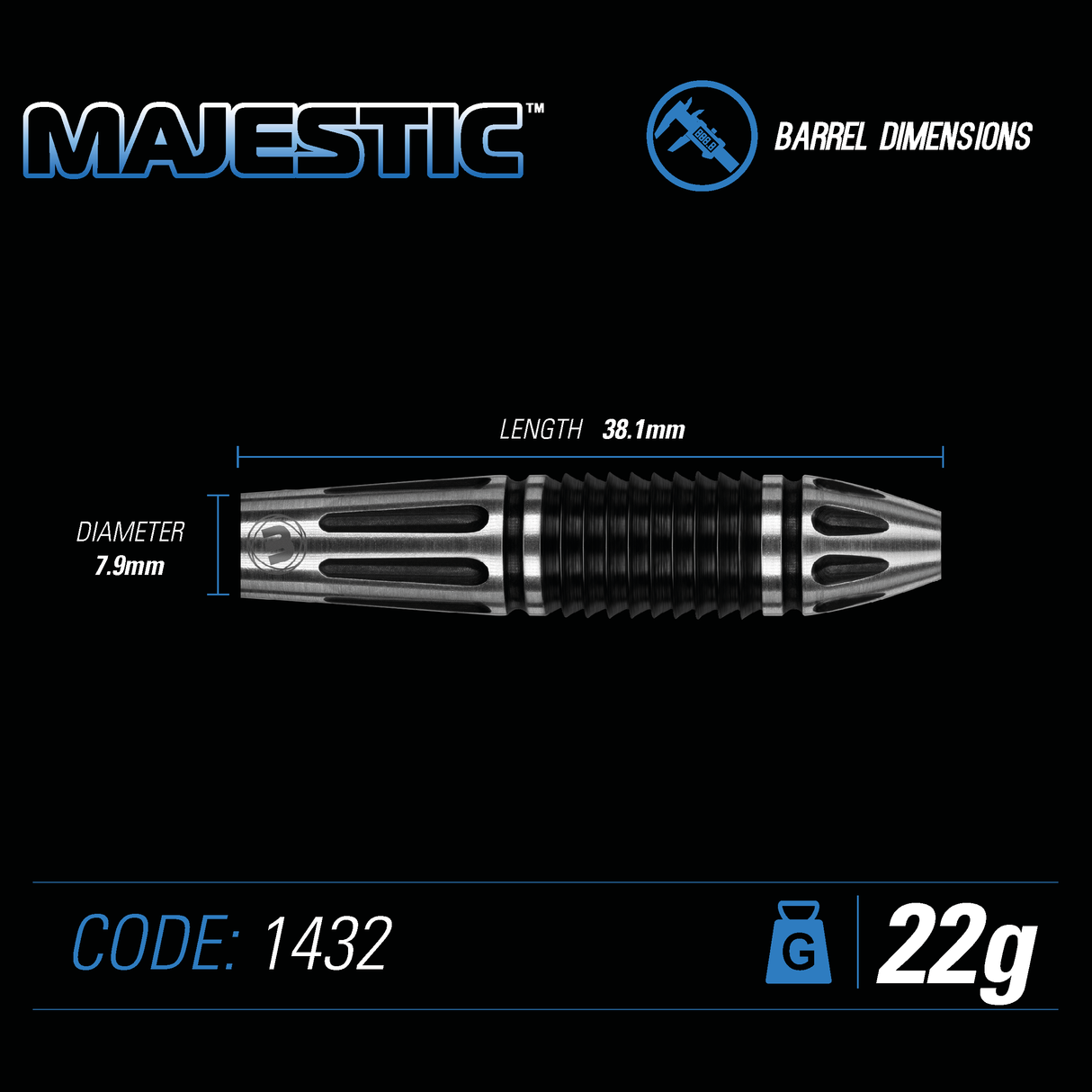 Winmau Majestic 90% Tungsten