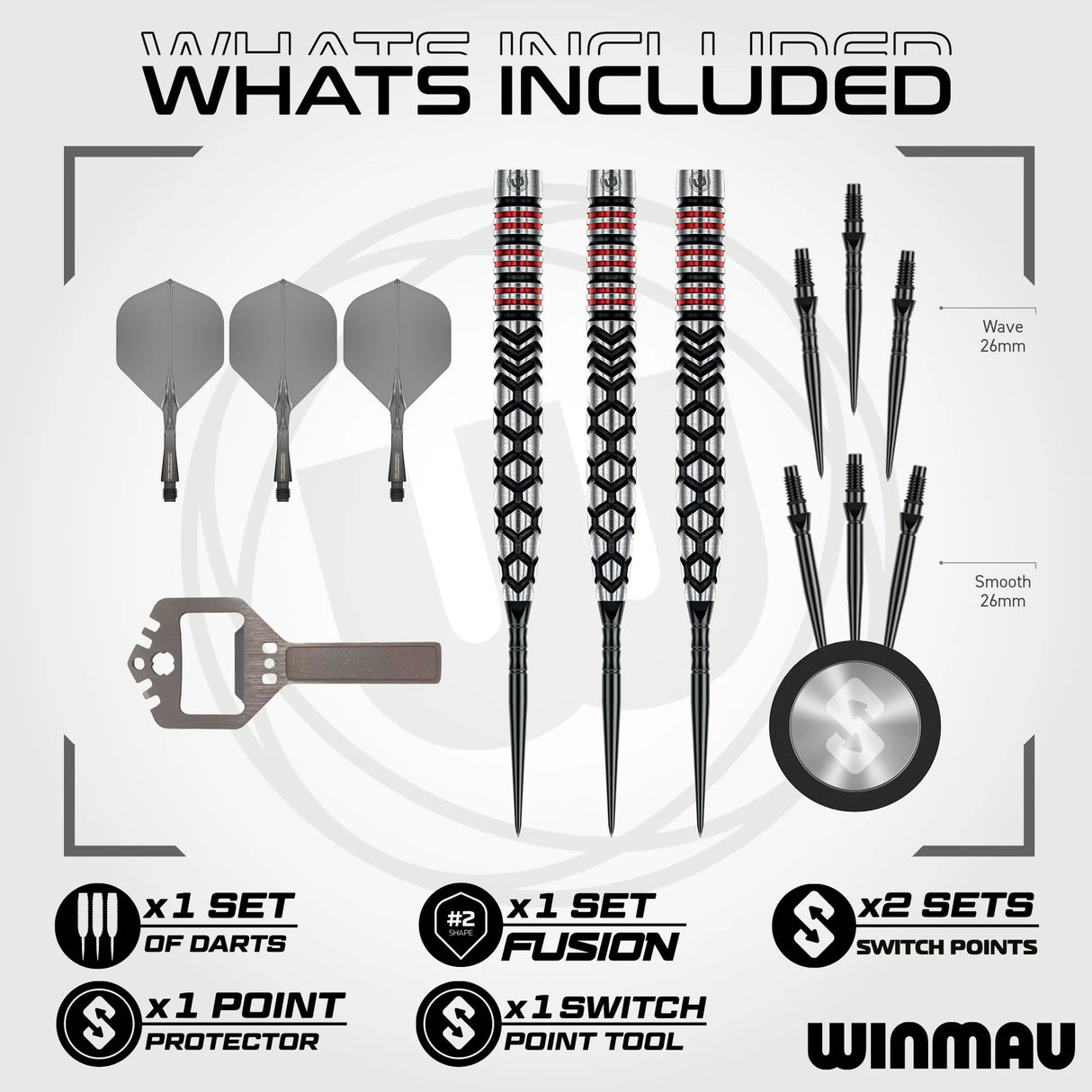 Winmau Fornax Switch Polints - Tapered 90% Tungsten - Aussie Dart Supplies Online