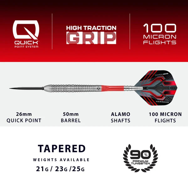 Damon Heta Natural 90% Tungsten Quick Point Darts