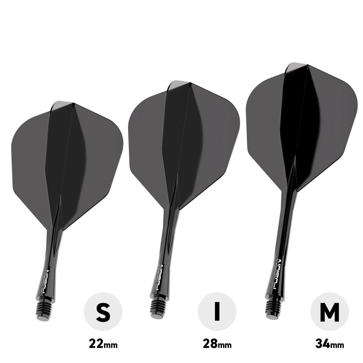 Winmau Black Fusion #6 Integrated Flight & Shaft - Aussie Dart Supplies Online