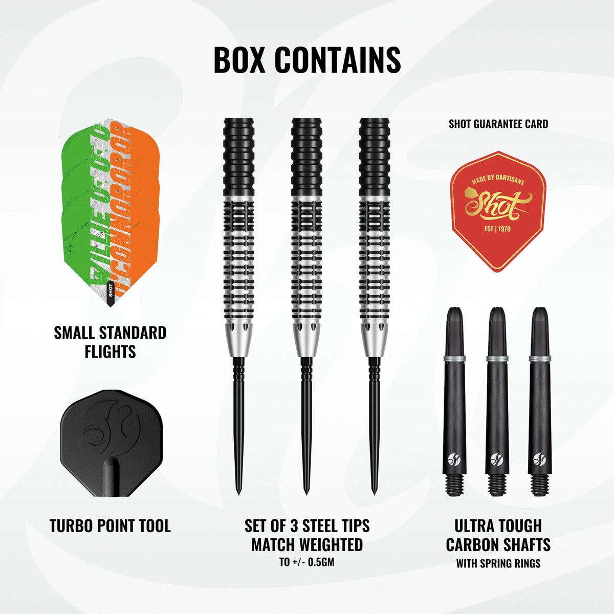 Pro Series Willie O'Connor Magpie Turbo Point - 90% Steel Tip Darts - Aussie Dart Supplies Online