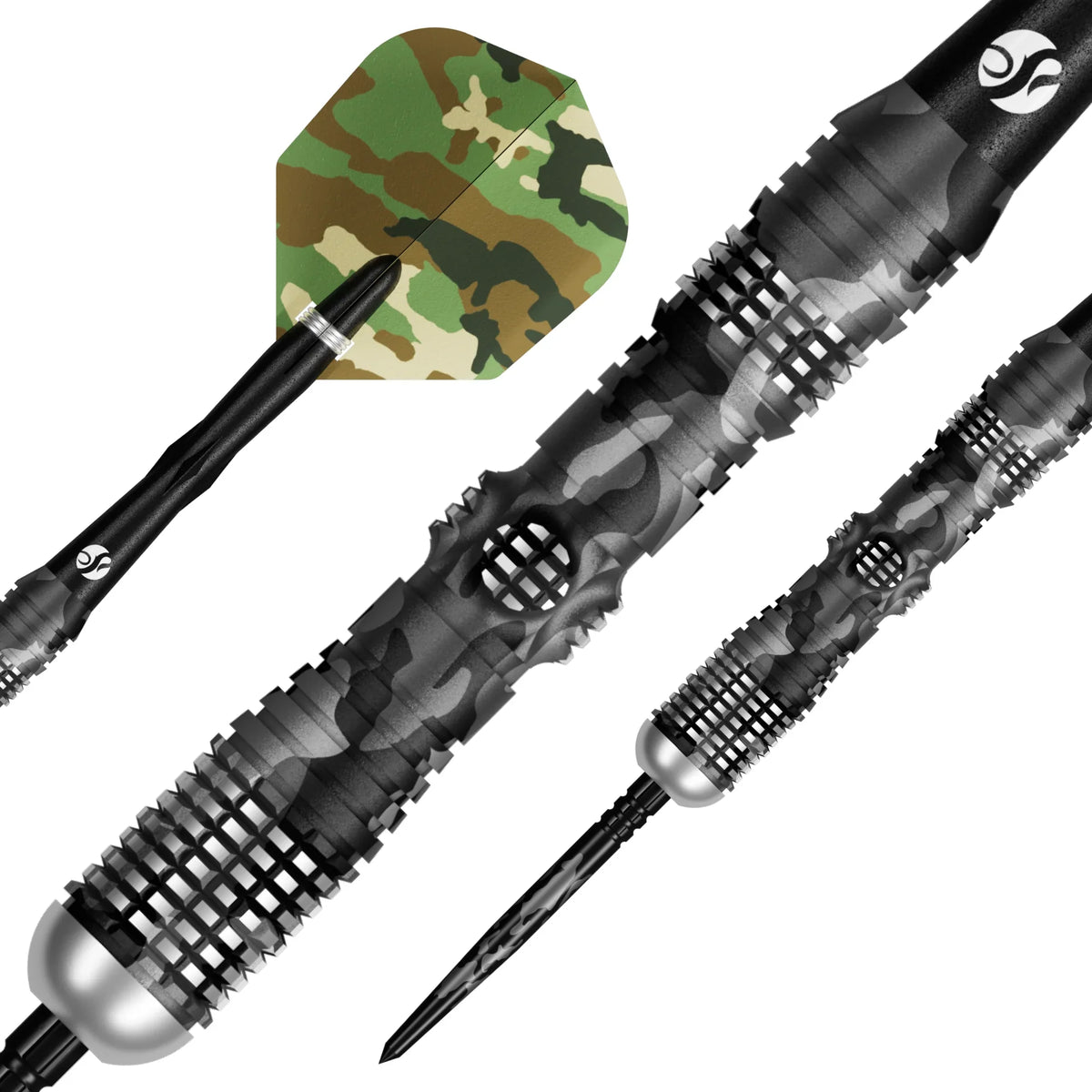 Camo Longshot Turbo Point - 95% Steel Tip Darts - Aussie Dart Supplies Online