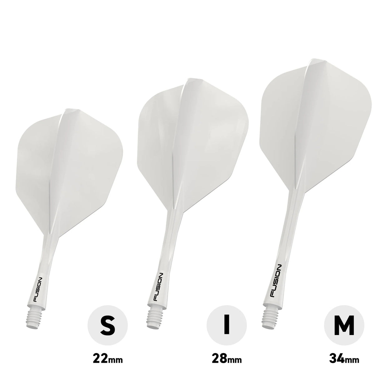 Winmau White Fusion #6 Integrated Flight & Shaft - Aussie Dart Supplies Online