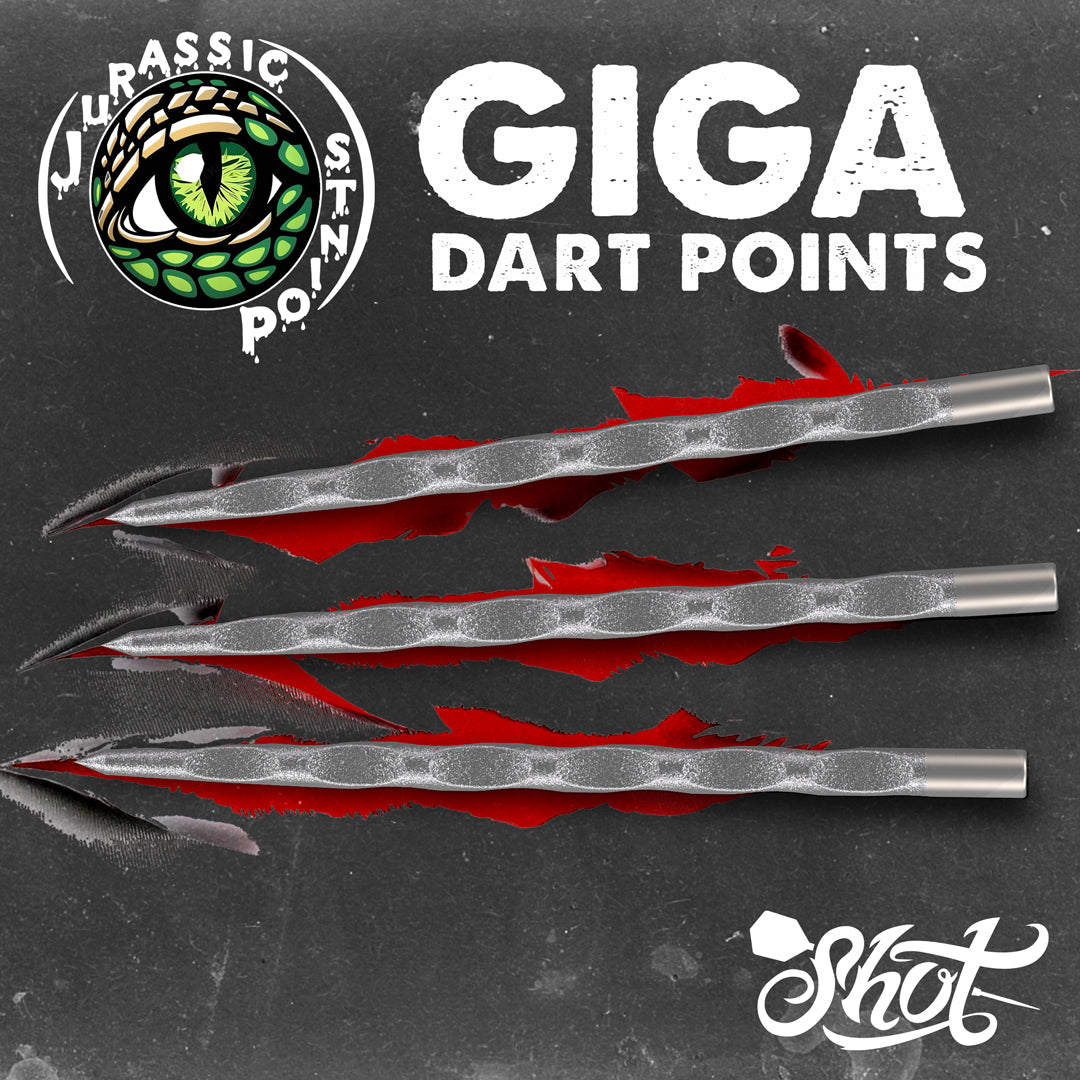 Shot Jurassic Giga Steel Tip Dart Points