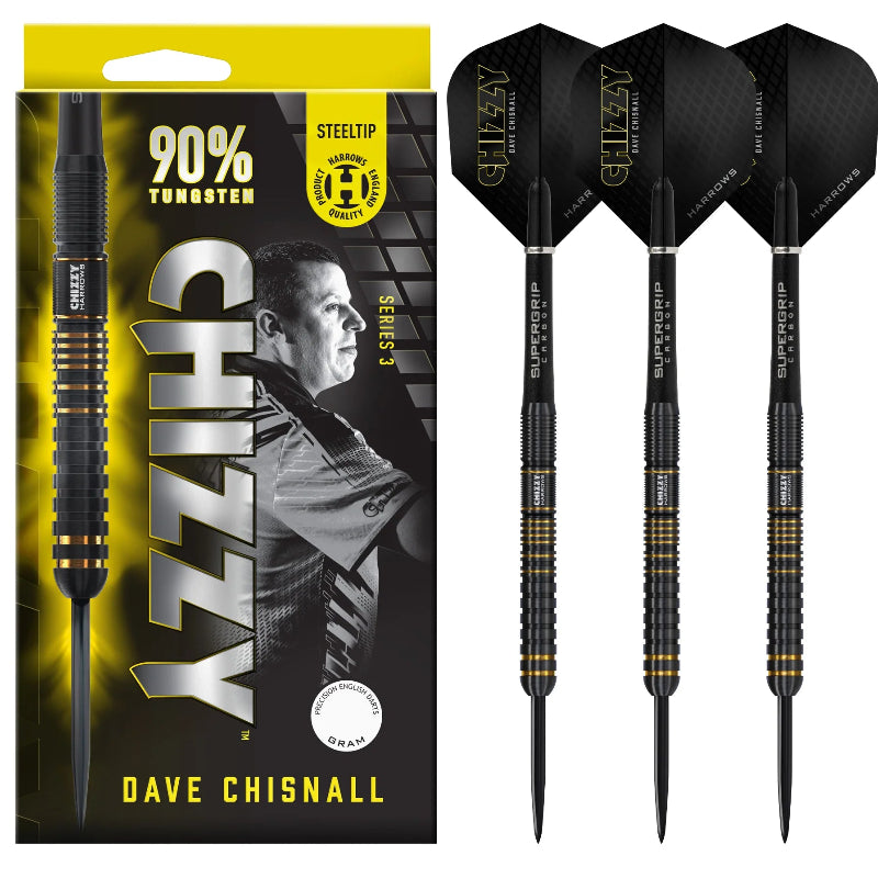 Harrows Dave Chisnall Chizzy S3 90% Tungsten Steel Tip Darts Set