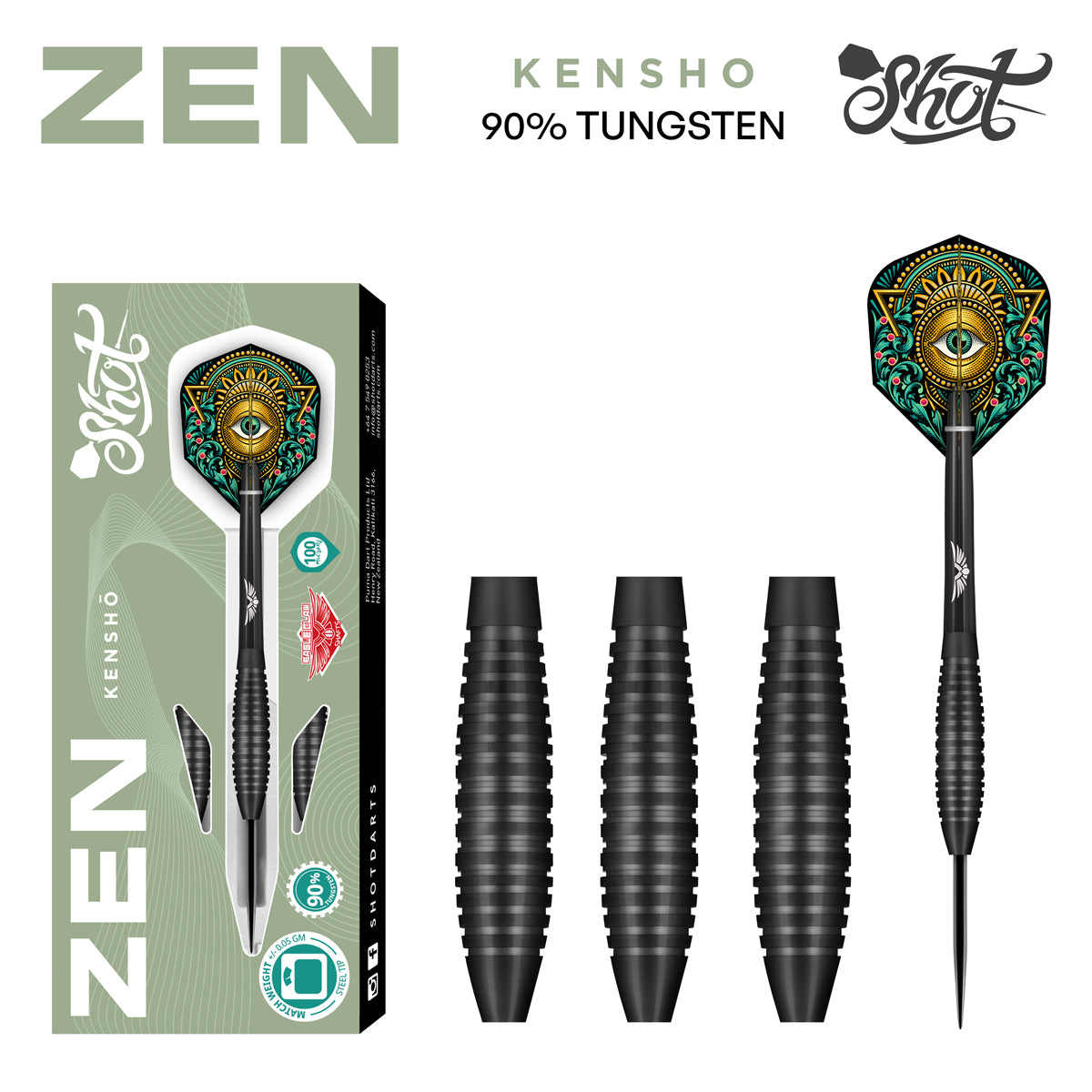 Zen Kensho Steel Tip 90% Tungsten Barrels