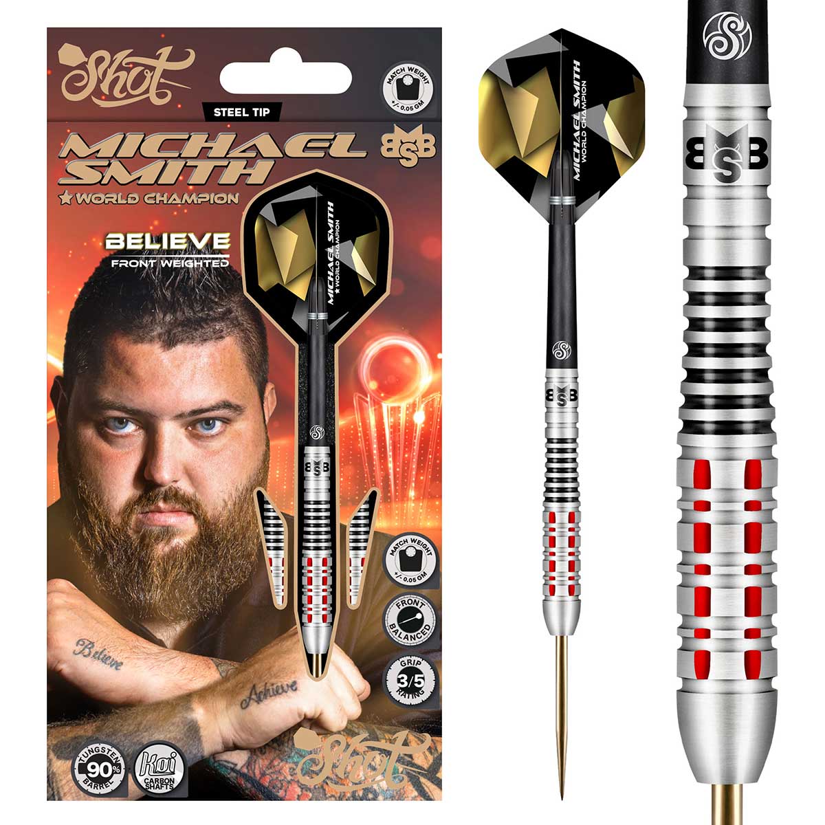 Michael Smith Believe 90% Tungsten - Aussie Dart Supplies Online
