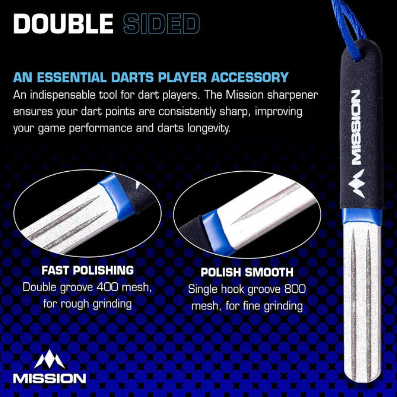 Mission Diamond Point Sharpener - Large - Blue