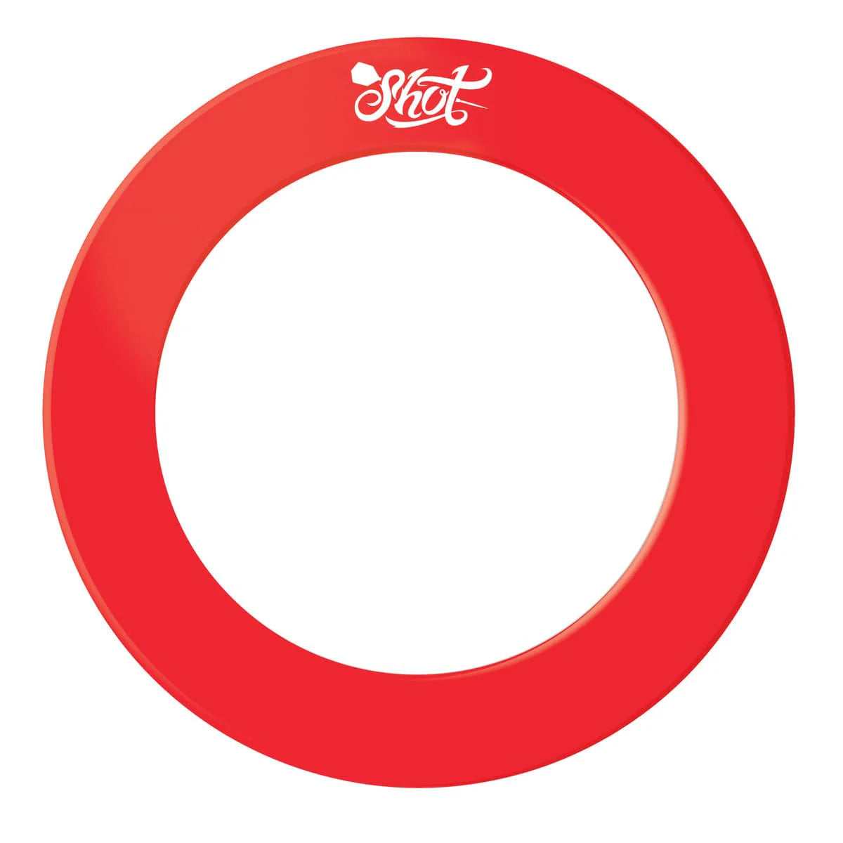 Shot One Piece Dartboard Surround- Red - Aussie Dart Supplies Online