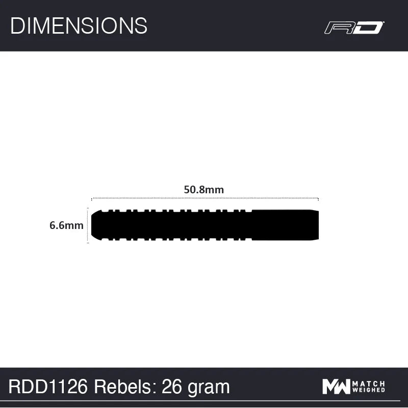 Red Dragon Rebel 90% Tungsten Darts Set - Aussie Dart Supplies Online