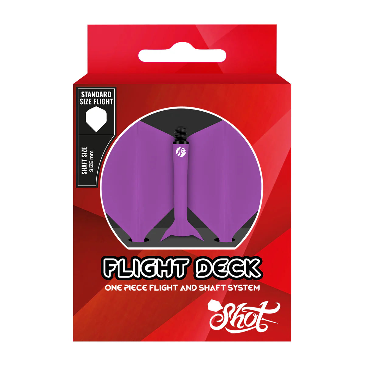 Shot Flight Deck One Piece Flight & Shaft System Purple