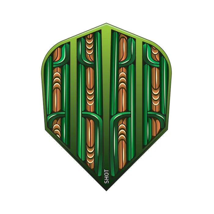 Warrior Rutene Dart Flight Set-Small Standard Green*