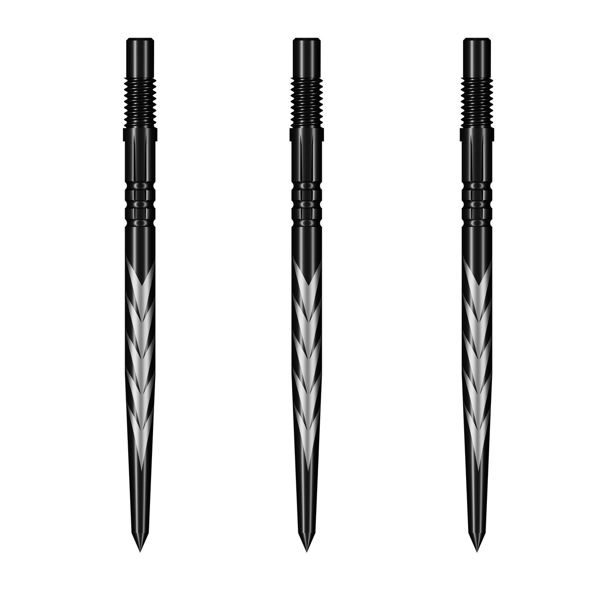 Tribal Weapon Steel Tip Turbo Point-Laser Engraved Black