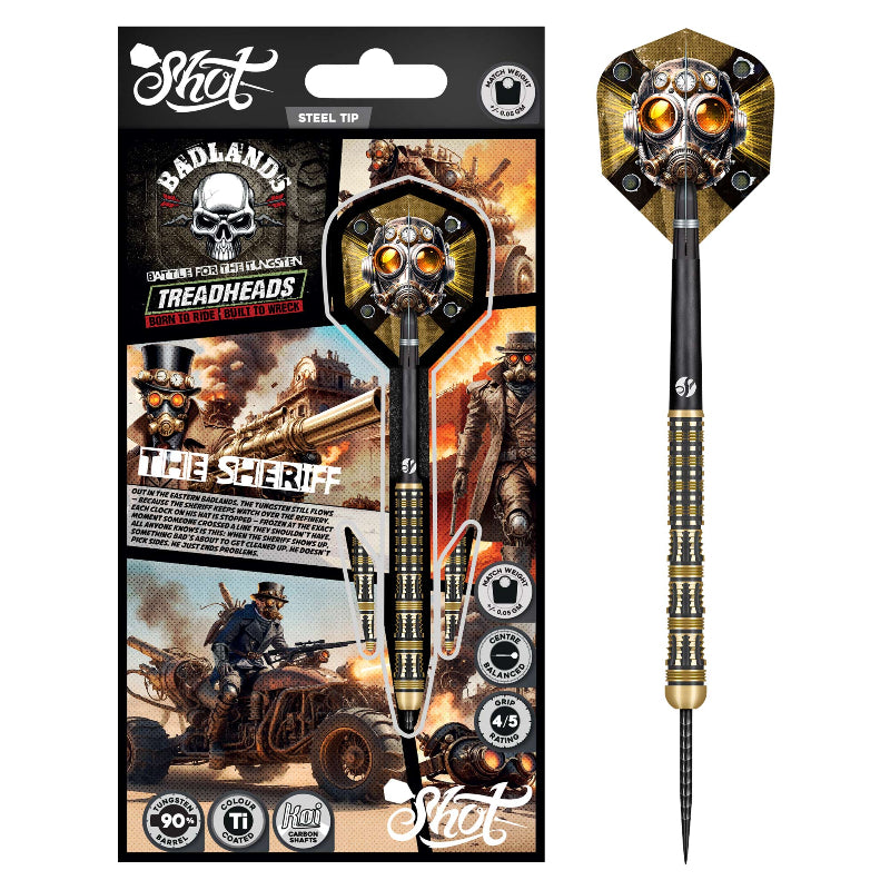 Badlands The Sheriff Steel Tip Dart Set 90% Tungsten Barrels