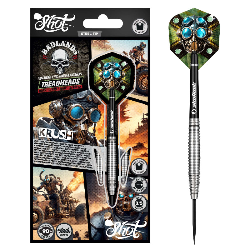 Shot Badlands Threadheads Krush 90% Tungsten Darts Set.