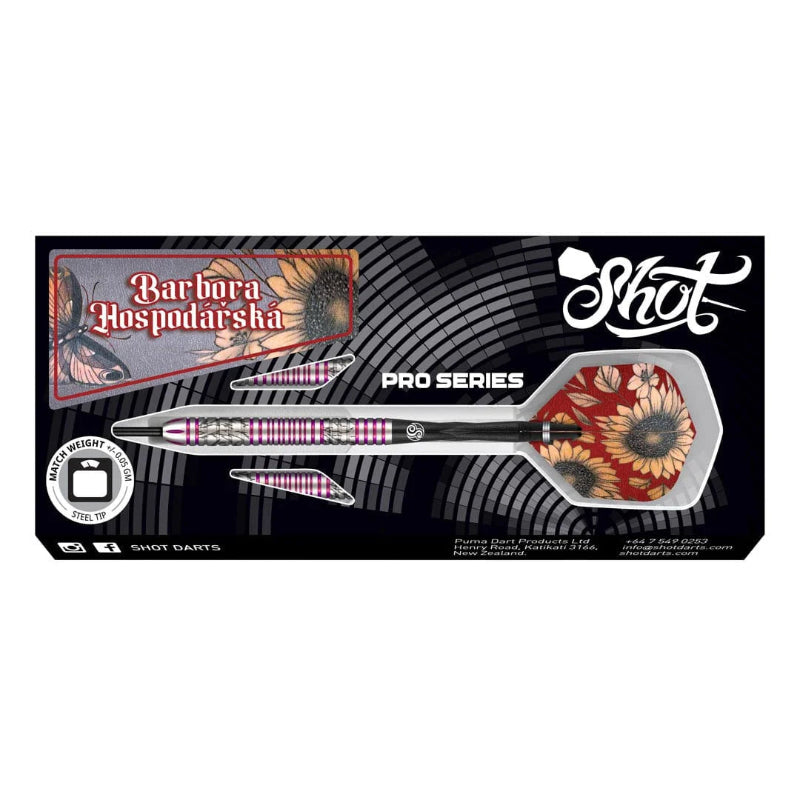 Shot Barbora Hospodarska 90% Steel Tip Darts Set