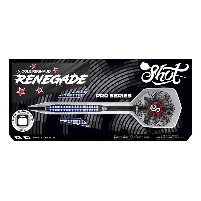 Shot Pro Series Nicole Regnaud 23g "Renegade" 90% Tungsten Darts Set