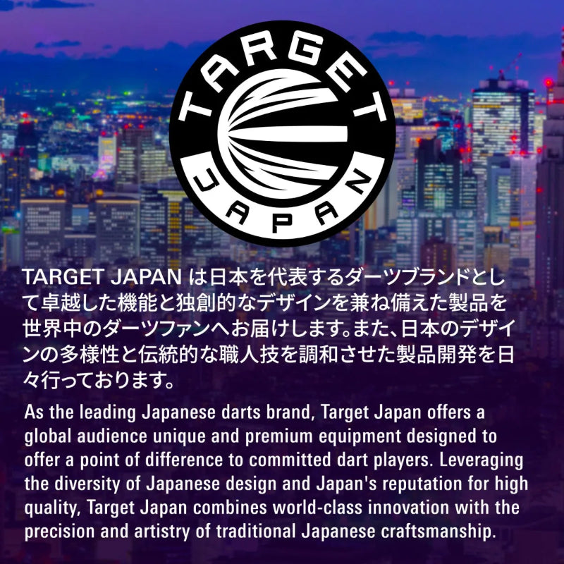 Cityscape with Target Japan logo and text