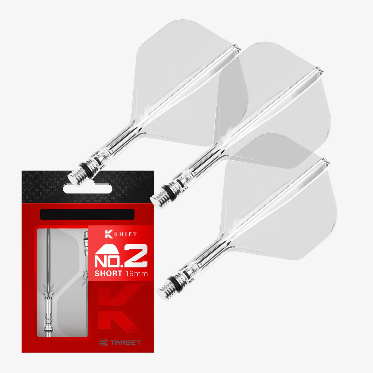 Target K-Shift Dart Flights No2 Short Clear