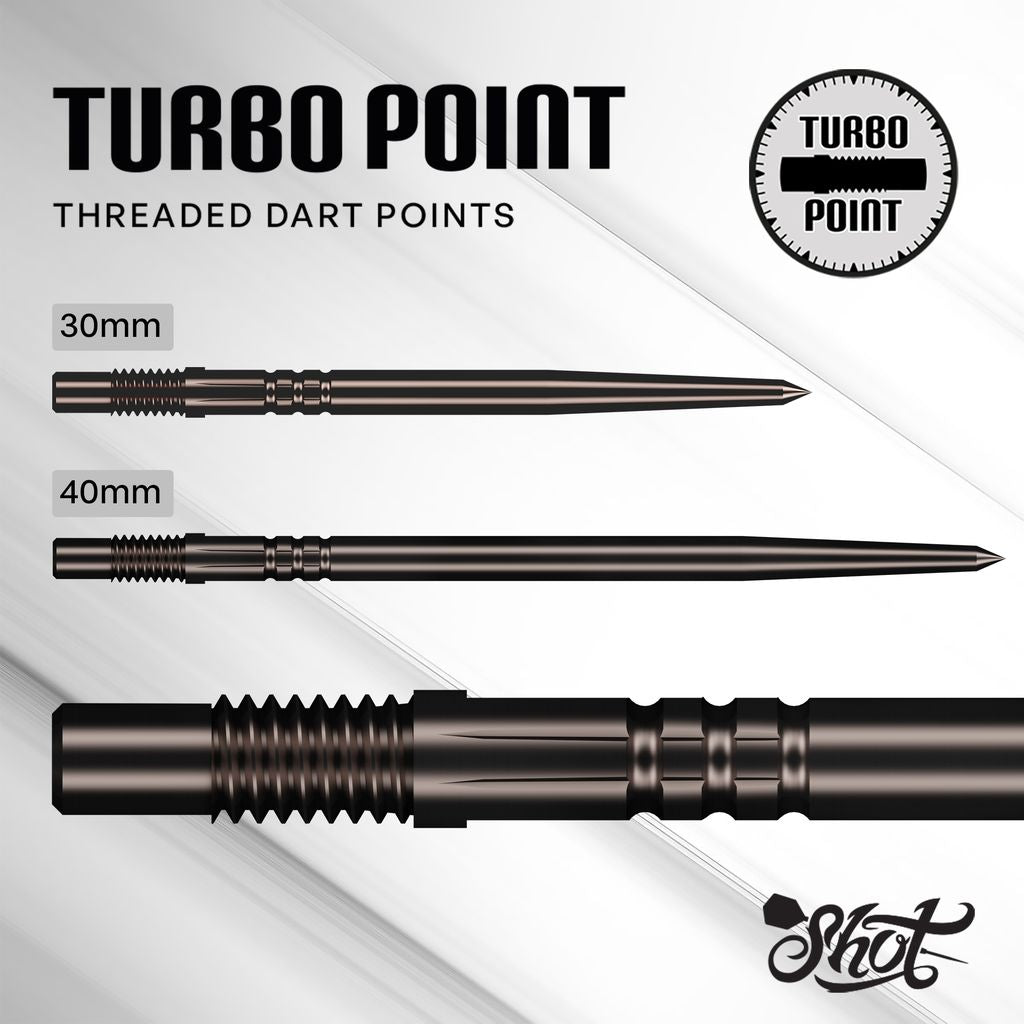 Turbo Steel Tip Dart Points-Black - Aussie Dart Supplies Online