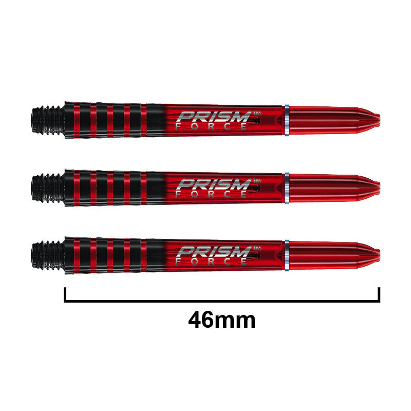Winmau Prism Force Medium Red dart shafts with durable poly design