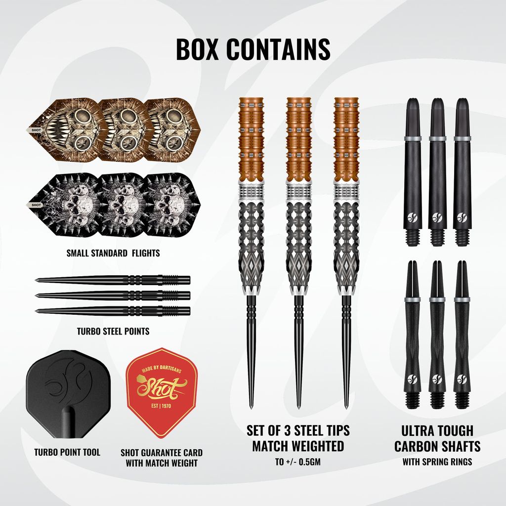 Gnarly Gnasha Steel Tip Dart Set-95% Tungsten Barrels