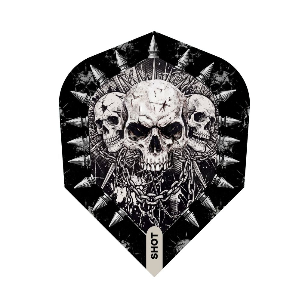 Gnarly Skulls Dart Flight Set-Small Standard