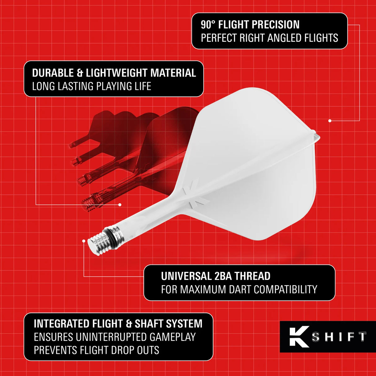 Target K-Shift No2 - White - Aussie Dart Supplies Online