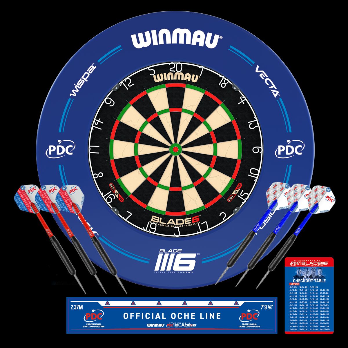 PDC Dartboard and Surround Set