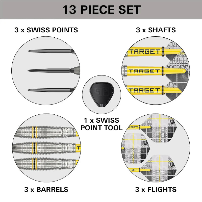Target Scott Williams G2 90% Tungsten Swiss Point Darts Set.