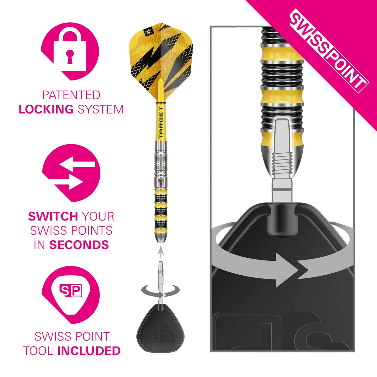 Target Buzz 01 90% Tungsten SP Darts Set