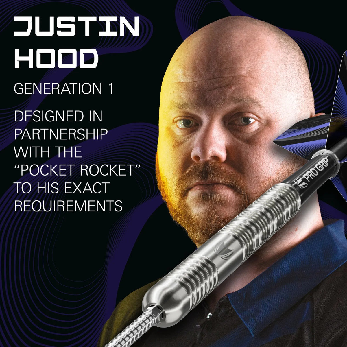 Target Justin Hood 90% Tungsten G1 SP Darts Set - 23G