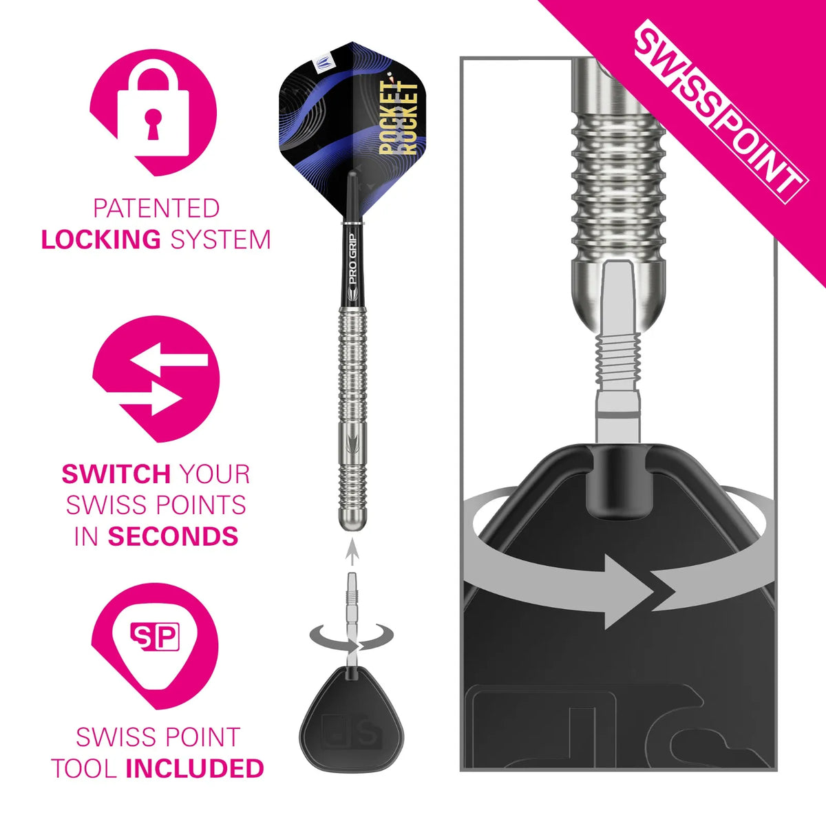 Target Justin Hood 90% Tungsten G1 SP Darts Set - 23G