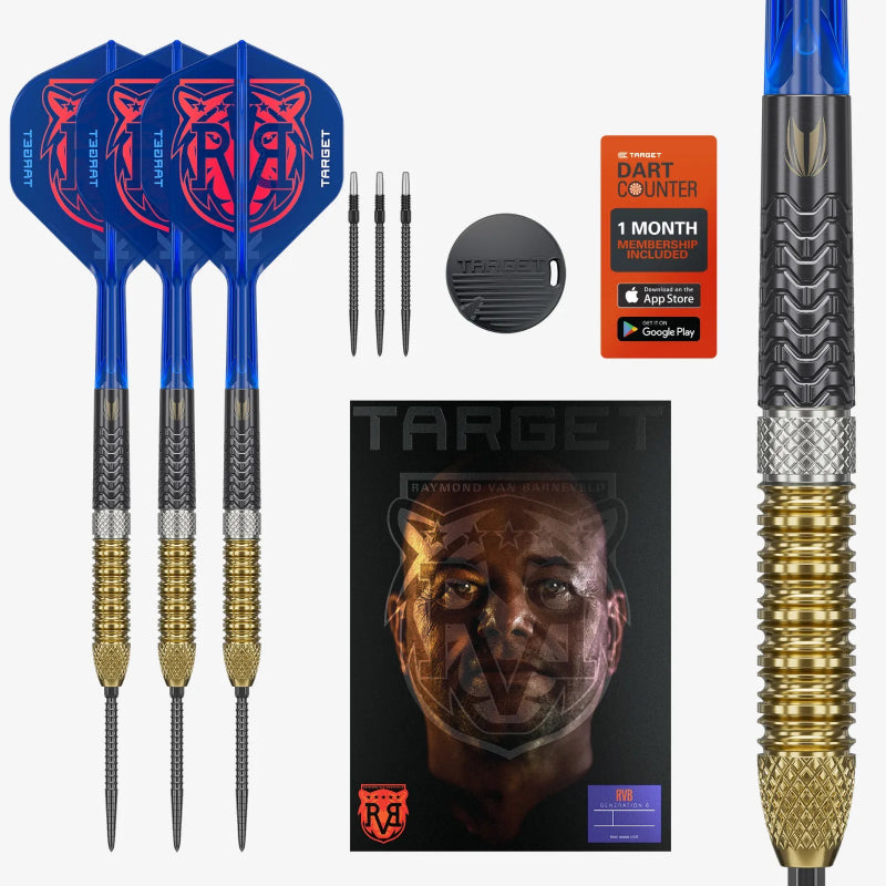 Target Raymond Van Barneeld RVB Gen6 90% Tungsten SP Steel Tip Darts Set