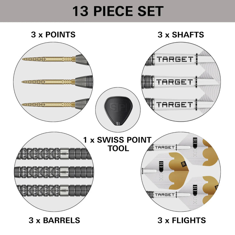 Target Redux 01 90% Tungsten SP Steel Tip Darts Set.