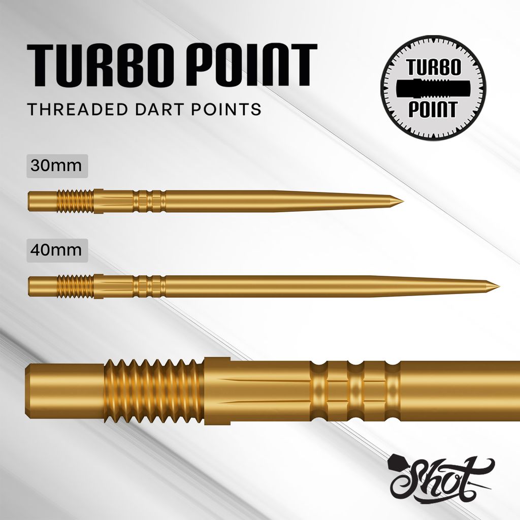 Turbo Steel Tip Dart Points-Gold - Aussie Dart Supplies Online