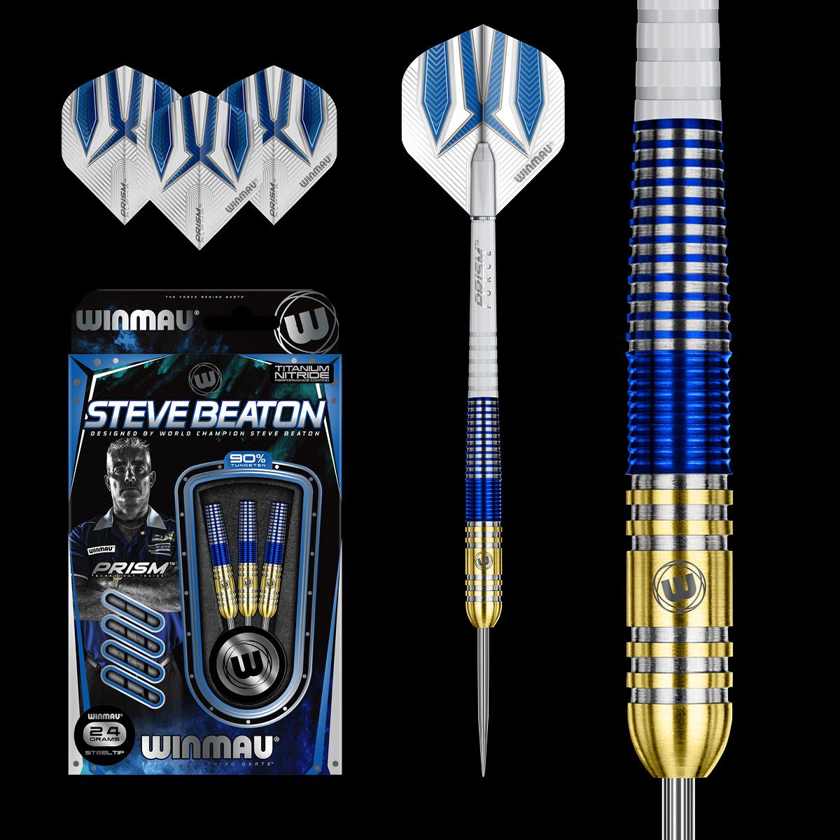 Steve Beaton Winmau 90% Tungsten Dart Set