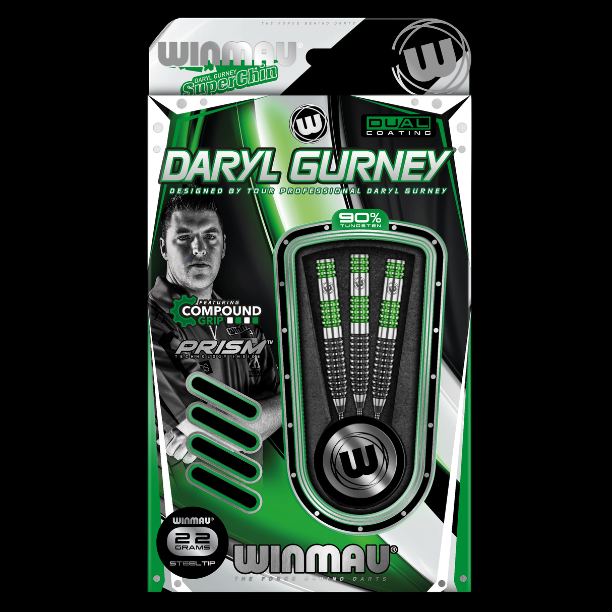 DARYL GURNEY SPECIAL EDITION WINMAU 90% DUAL COATING TUNGSTEN DARTS