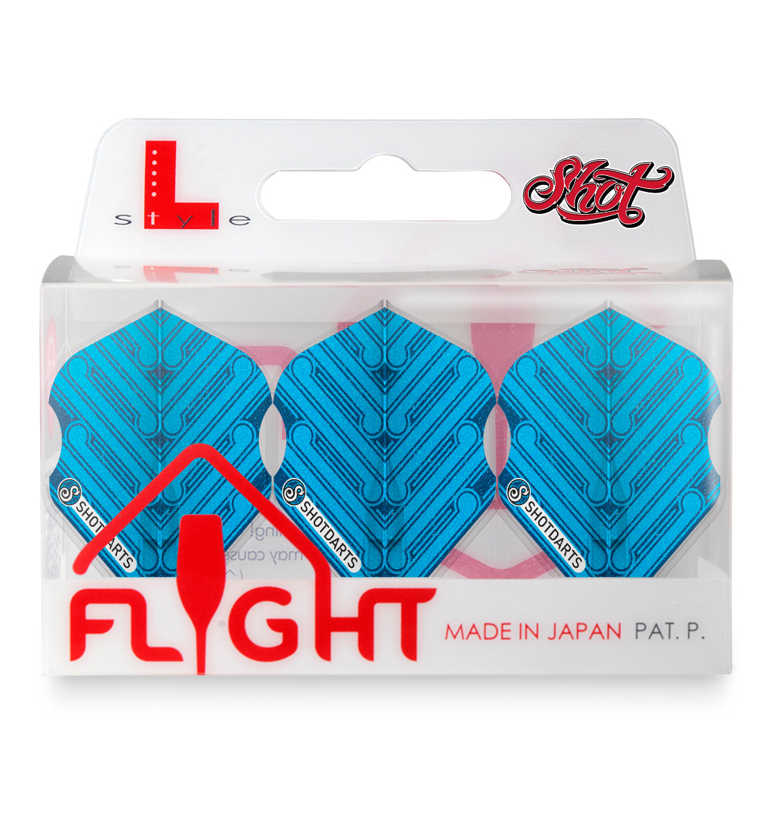 Shot L-Style EZ L1 Standard Shape Manu Blue Dart Flight Set