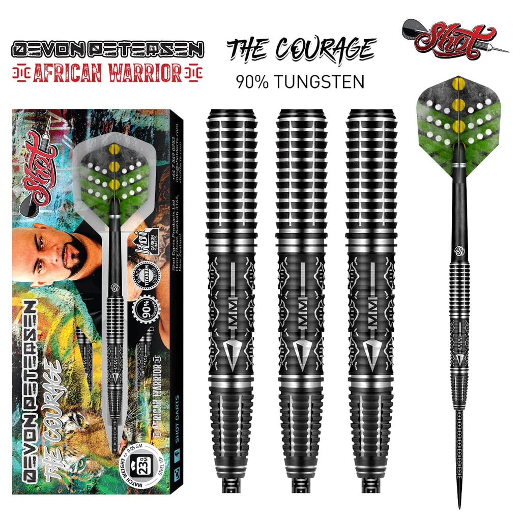 Shot Devon Petersen Courage Steel Tip-90% Tungsten Barrels*