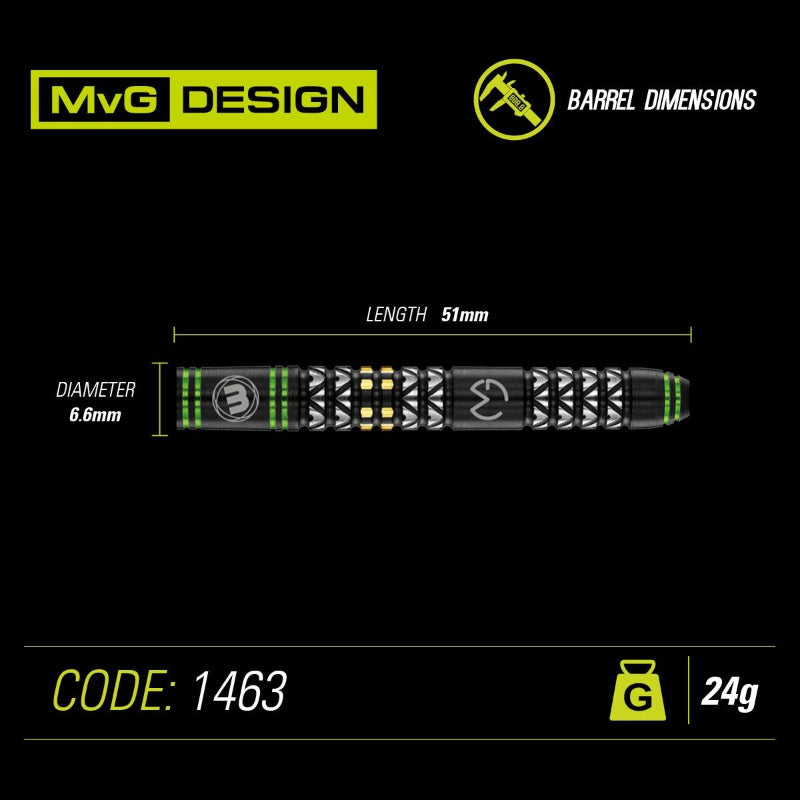 Winmau MVG Vantage 90% Tungsten Steel Tip Darts Set