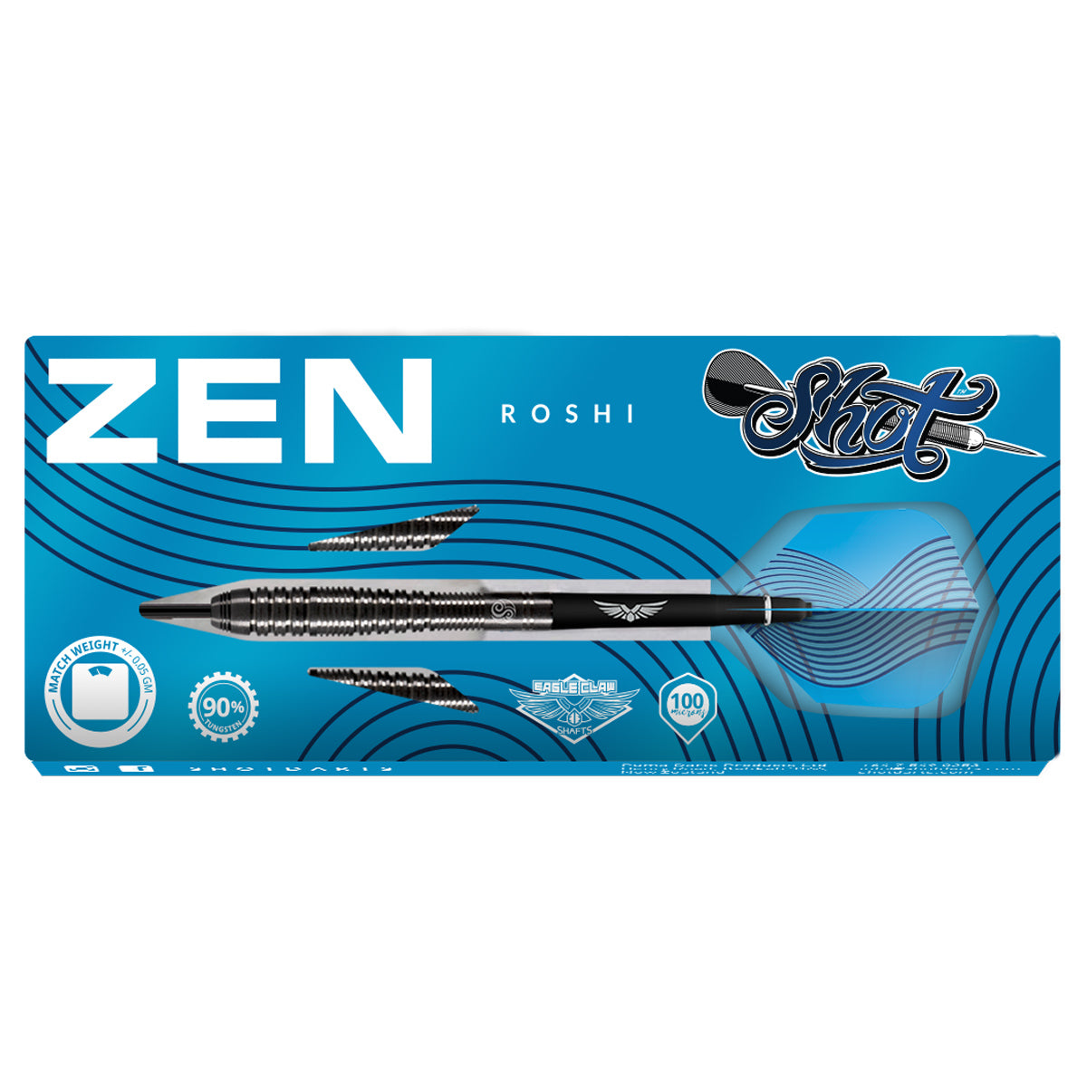 Zen ROSHI Steel Tip Dart Set-90% Tungsten Barrels