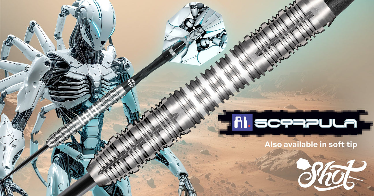 Shot AI Scorpula Darts Set Banner
