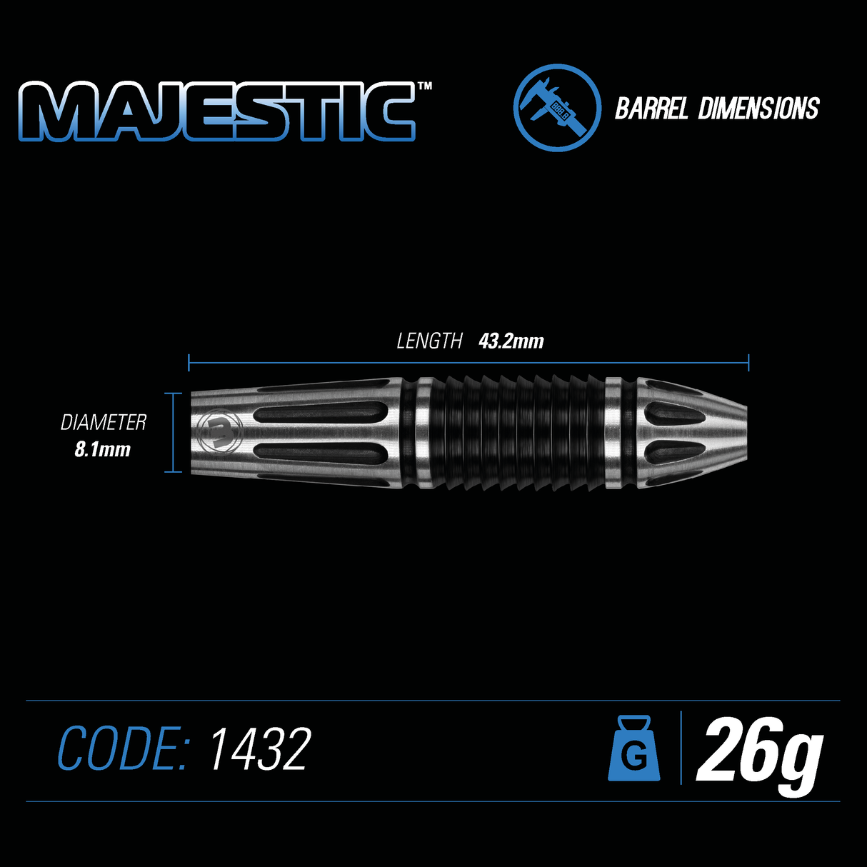 Winmau Majestic 90% Tungsten