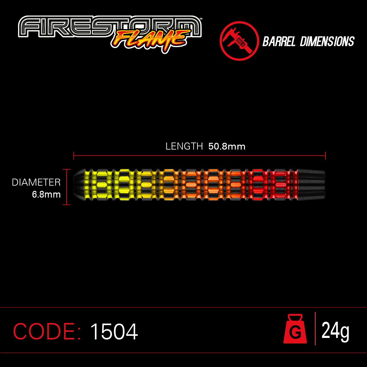 Firestorm Flame 90% Tungsten alloy