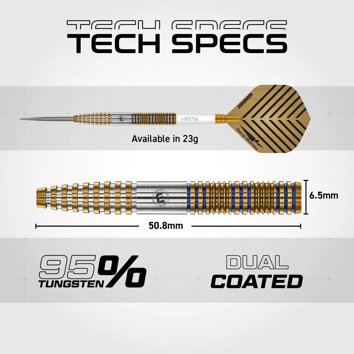 Winmau Daryl Gurney 23G Signature Edition 95% Tungsten Dart Set