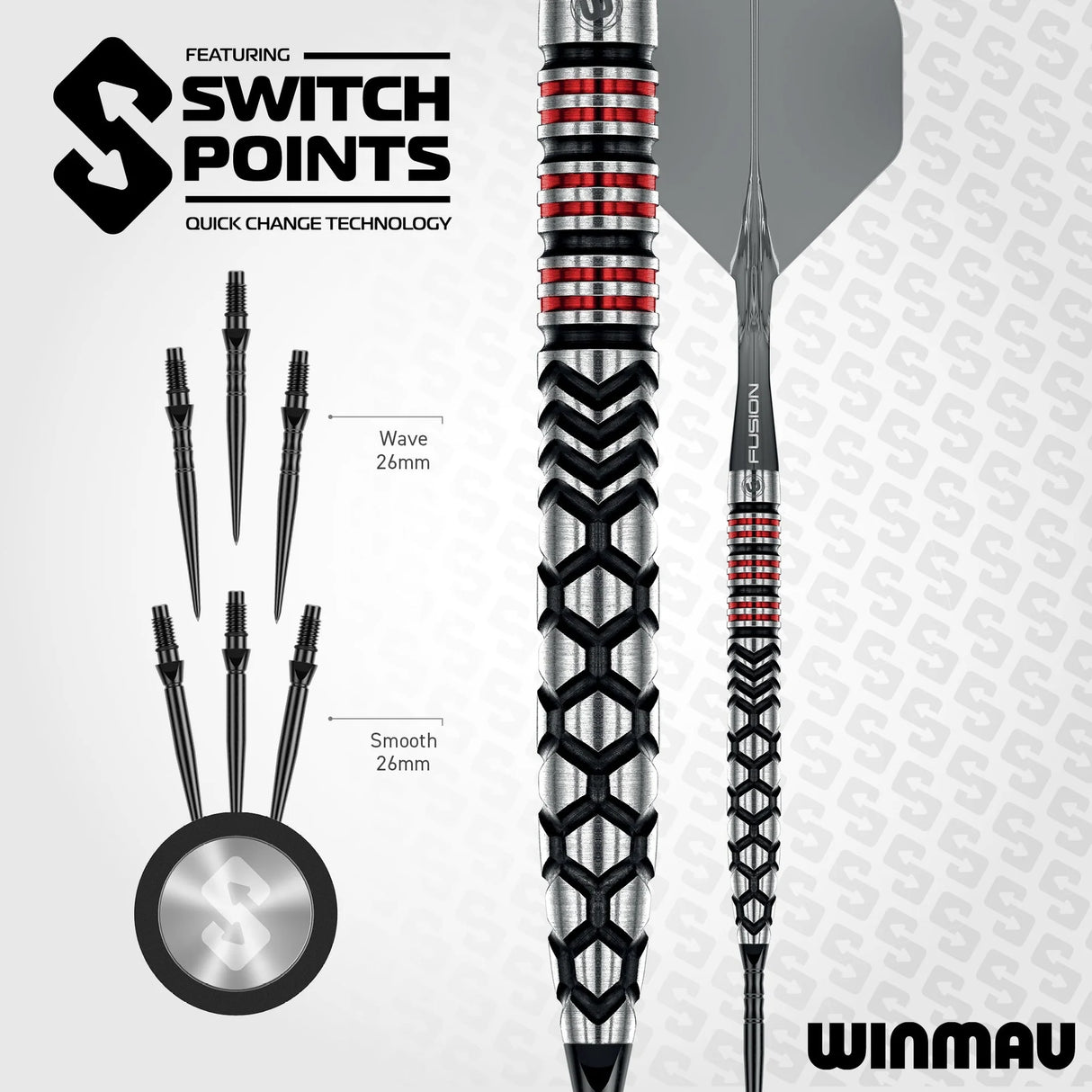 Winmau Fornax Switch Polints - Tapered 90% Tungsten - Aussie Dart Supplies Online
