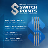 Winmau Lunaris Switch Point - Tapered 90% Tungsten - Aussie Dart Supplies Online