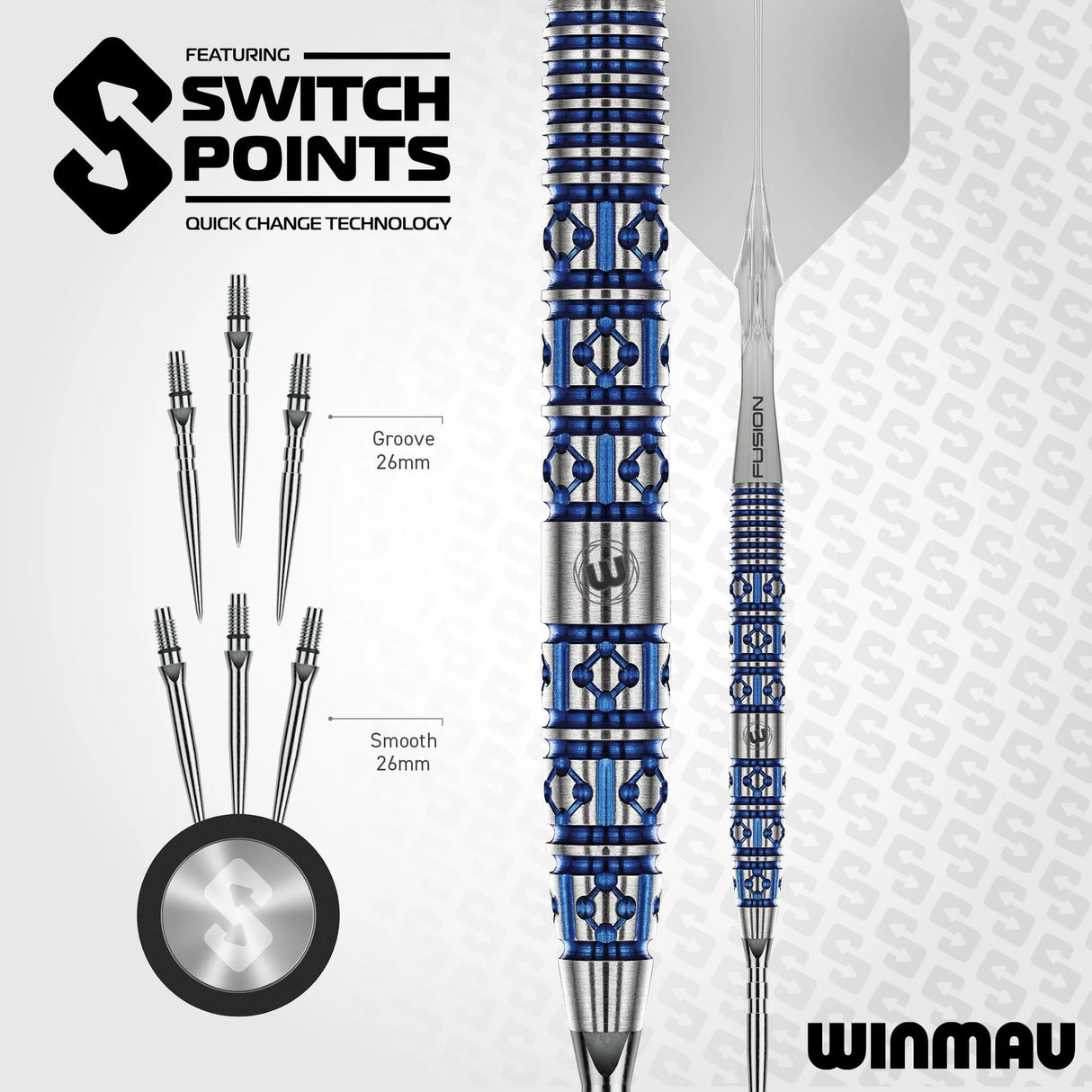 Winmau Lunaris Switch Point - Tapered 90% Tungsten - Aussie Dart Supplies Online