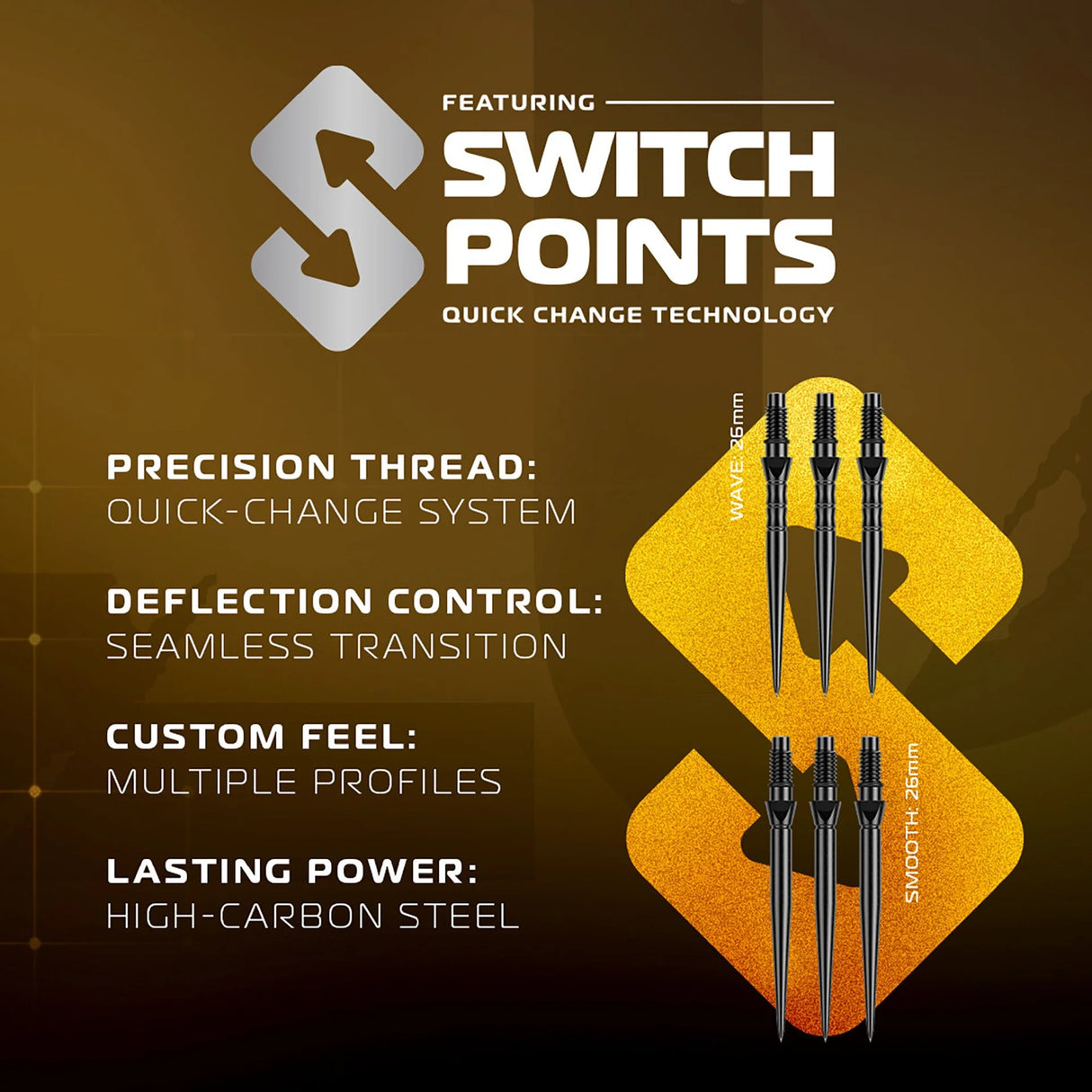 Winmau Exion Switch Point Darts - Parallel 90% Tungsten - Aussie Dart Supplies Online